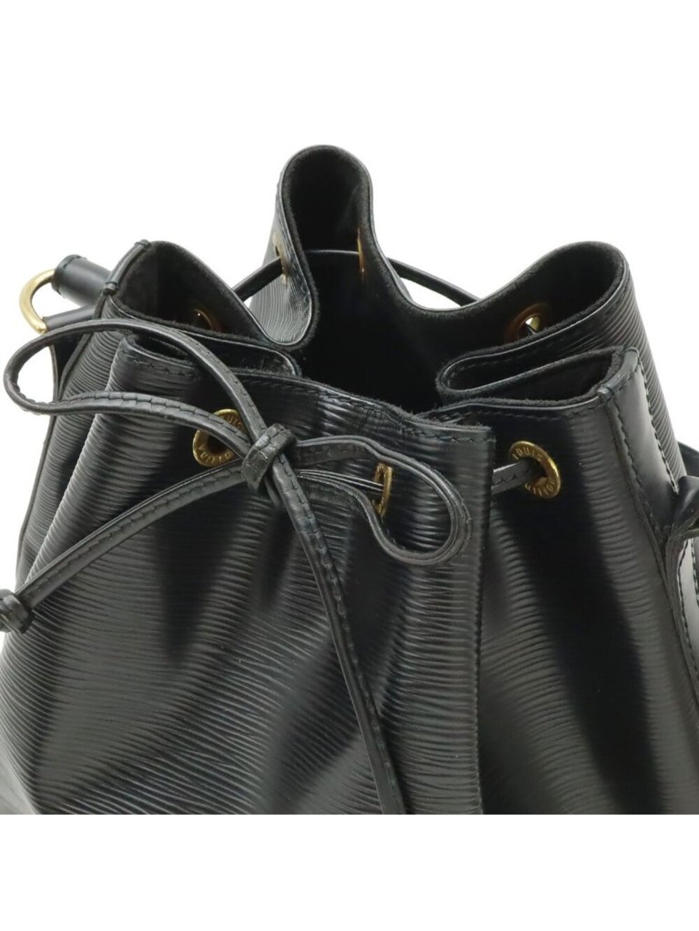 Louis Vuitton Epi Petit Noir Shoulder Bag Drawstring Black - Picture 4 of 8